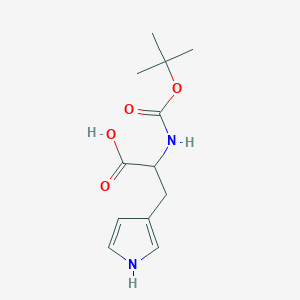 molecular formula C12H18N2O4 B2562304 2-((tert-Butoxycarbonyl)amino)-3-(1H-pyrrol-3-yl)propanoic acid CAS No. 1522017-47-5