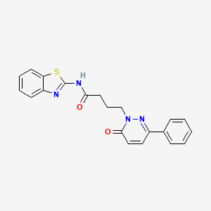B2562319 N-(benzo[d]thiazol-2-yl)-4-(6-oxo-3-phenylpyridazin-1(6H)-yl)butanamide CAS No. 953158-08-2