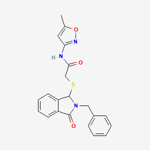 2-[(2-benzyl-3-oxo-2,3-dihydro-1H-isoindol-1-yl)sulfanyl]-N-(5-methyl-3-isoxazolyl)acetamide