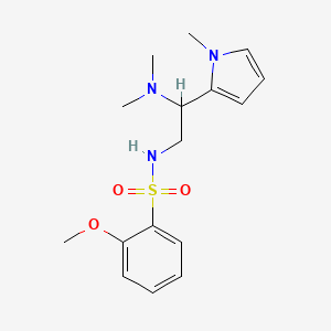 molecular formula C16H23N3O3S B2562334 N-(2-(二甲基氨基)-2-(1-甲基-1H-吡咯-2-基)乙基)-2-甲氧基苯磺酰胺 CAS No. 1209653-33-7