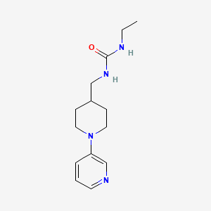 molecular formula C14H22N4O B2562337 1-Ethyl-3-((1-(pyridin-3-yl)piperidin-4-yl)methyl)urea CAS No. 2034228-16-3