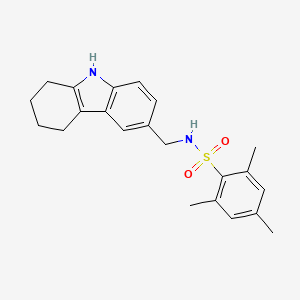 molecular formula C22H26N2O2S B2562345 2,4,6-trimethyl-N-(6,7,8,9-tetrahydro-5H-carbazol-3-ylmethyl)benzenesulfonamide CAS No. 852139-38-9