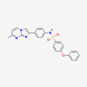 molecular formula C25H20N4O3S B2562359 N-(4-(7-甲基咪唑并[1,2-a]嘧啶-2-基)苯基)-4-苯氧基苯磺酰胺 CAS No. 923681-96-3