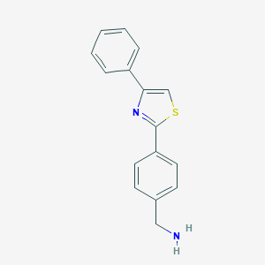 molecular formula C16H14N2S B256238 4-(4-Phenyl-1,3-thiazol-2-yl)benzylamine 