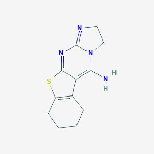 molecular formula C12H14N4S B256239 8-thia-10,12,15-triazatetracyclo[7.7.0.02,7.011,15]hexadeca-1(16),2(7),9,11-tetraen-16-amine 