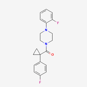 molecular formula C20H20F2N2O B2562392 (1-(4-Fluorophenyl)cyclopropyl)(4-(2-fluorophenyl)piperazin-1-yl)methanone CAS No. 1091382-85-2
