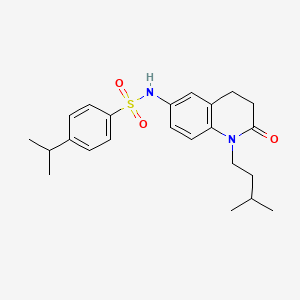 molecular formula C23H30N2O3S B2562419 N-(1-isopentyl-2-oxo-1,2,3,4-tetrahydroquinolin-6-yl)-4-isopropylbenzenesulfonamide CAS No. 941955-94-8