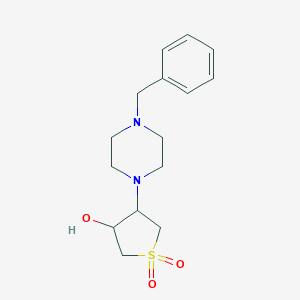 molecular formula C15H22N2O3S B256242 4-(4-Benzylpiperazin-1-yl)tetrahydrothiophene-3-ol 1,1-dioxide 