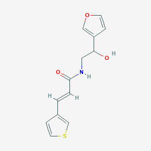 molecular formula C13H13NO3S B2562440 (E)-N-(2-(furan-3-yl)-2-hydroxyethyl)-3-(thiophen-3-yl)acrylamide CAS No. 1396892-07-1