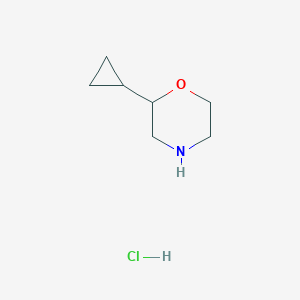 molecular formula C7H14ClNO B2562444 2-Cyclopropylmorpholine hydrochloride CAS No. 2044705-23-7
