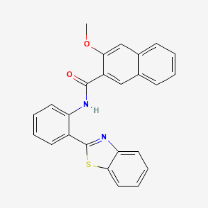 molecular formula C25H18N2O2S B2562456 N-[2-(1,3-benzothiazol-2-yl)phenyl]-3-methoxynaphthalene-2-carboxamide CAS No. 477569-58-7