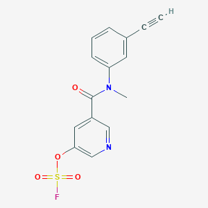 molecular formula C15H11FN2O4S B2562464 3-[(3-Ethynylphenyl)-methylcarbamoyl]-5-fluorosulfonyloxypyridine CAS No. 2418728-44-4