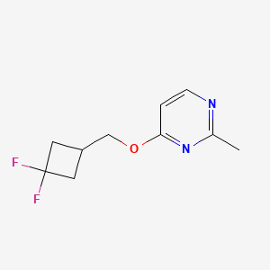 molecular formula C10H12F2N2O B2562476 4-[(3,3-Difluorocyclobutyl)methoxy]-2-methylpyrimidine CAS No. 2199133-23-6