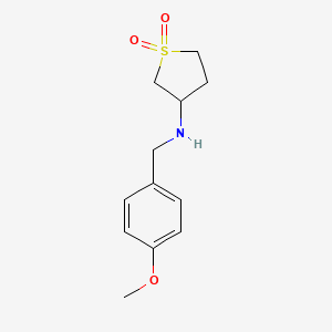 molecular formula C12H17NO3S B2562511 3-{[(4-Methoxyphenyl)methyl]amino}thiolane-1,1-dione CAS No. 851452-57-8
