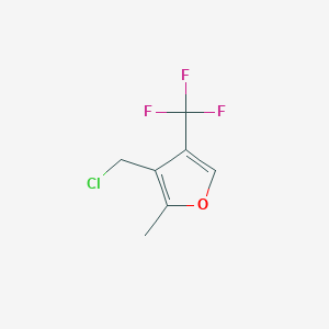 molecular formula C7H6ClF3O B2562513 3-(氯甲基)-2-甲基-4-(三氟甲基)呋喃 CAS No. 2172563-06-1