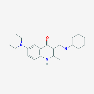 molecular formula C22H33N3O B256252 3-{[Cyclohexyl(methyl)amino]methyl}-6-(diethylamino)-2-methyl-4-quinolinol 