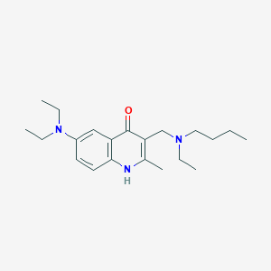 molecular formula C21H33N3O B256253 3-[[butyl(ethyl)amino]methyl]-6-(diethylamino)-2-methyl-1H-quinolin-4-one 