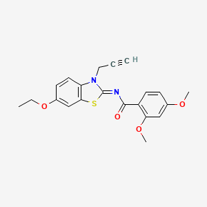 molecular formula C21H20N2O4S B2562531 (Z)-N-(6-ethoxy-3-(prop-2-yn-1-yl)benzo[d]thiazol-2(3H)-ylidene)-2,4-dimethoxybenzamide CAS No. 865197-14-4