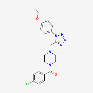(4-chlorophenyl)(4-((1-(4-ethoxyphenyl)-1H-tetrazol-5-yl)methyl)piperazin-1-yl)methanone