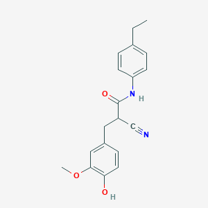 molecular formula C19H20N2O3 B2562537 2-cyano-N-(4-ethylphenyl)-3-(4-hydroxy-3-methoxyphenyl)propanamide CAS No. 728931-92-8