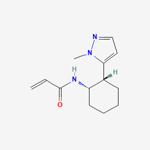 molecular formula C13H19N3O B2562548 N-[(1S,2R)-2-(2-Methylpyrazol-3-yl)cyclohexyl]prop-2-enamide CAS No. 2361638-31-3