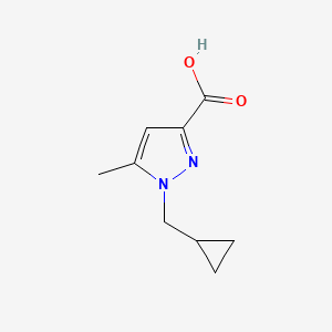 molecular formula C9H12N2O2 B2562554 1-(Cyclopropylmethyl)-5-methyl-1H-pyrazole-3-carboxylic acid CAS No. 1622855-36-0