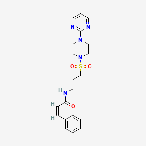 (Z)-3-phenyl-N-(3-((4-(pyrimidin-2-yl)piperazin-1-yl)sulfonyl)propyl)acrylamide