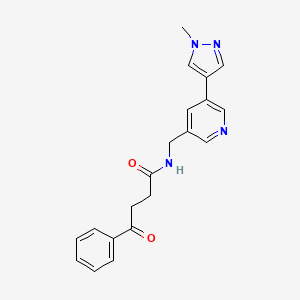 molecular formula C20H20N4O2 B2562573 N-((5-(1-methyl-1H-pyrazol-4-yl)pyridin-3-yl)methyl)-4-oxo-4-phenylbutanamide CAS No. 2034382-81-3