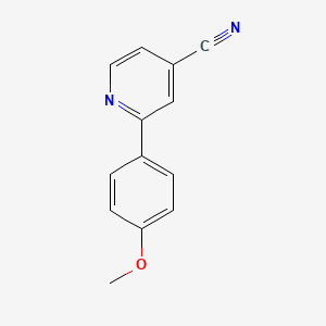 molecular formula C13H10N2O B2562577 2-(4-Methoxyphenyl)isonicotinonitrile CAS No. 885949-66-6