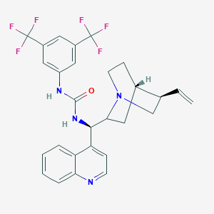 molecular formula C28H26F6N4O B2562607 1-(3,5-三(三氟甲基)苯基)-3-((1R)-喹啉-4-基((1S,4S,5R)-5-乙烯基喹喃-2-基)甲基)脲 CAS No. 945985-98-8