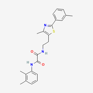 molecular formula C23H25N3O2S B2562610 N1-(2,3-dimethylphenyl)-N2-(2-(4-methyl-2-(m-tolyl)thiazol-5-yl)ethyl)oxalamide CAS No. 894018-16-7