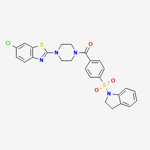 (4-(6-Chlorobenzo[d]thiazol-2-yl)piperazin-1-yl)(4-(indolin-1-ylsulfonyl)phenyl)methanone