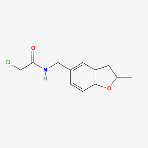 molecular formula C12H14ClNO2 B2562627 2-chloro-N-[(2-methyl-2,3-dihydro-1-benzofuran-5-yl)methyl]acetamide CAS No. 1159695-09-6