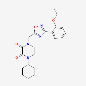 1-Cyclohexyl-4-[[3-(2-ethoxyphenyl)-1,2,4-oxadiazol-5-yl]methyl]pyrazine-2,3-dione