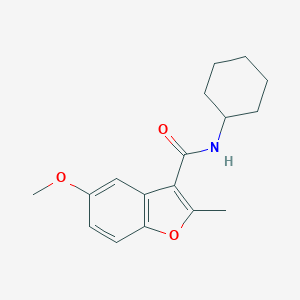 molecular formula C17H21NO3 B256263 N-cyclohexyl-5-methoxy-2-methyl-1-benzofuran-3-carboxamide 