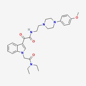 2-(1-(2-(diethylamino)-2-oxoethyl)-1H-indol-3-yl)-N-(2-(4-(4-methoxyphenyl)piperazin-1-yl)ethyl)-2-oxoacetamide
