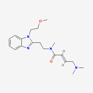 (E)-4-(Dimethylamino)-N-[2-[1-(2-methoxyethyl)benzimidazol-2-yl]ethyl]-N-methylbut-2-enamide