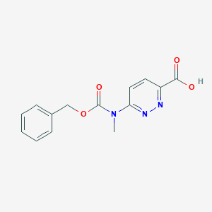 molecular formula C14H13N3O4 B2562647 6-[Methyl(phenylmethoxycarbonyl)amino]pyridazine-3-carboxylic acid CAS No. 2248384-41-8