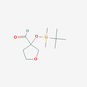 molecular formula C11H22O3Si B2562651 3-[(Tert-butyldimethylsilyl)oxy]oxolane-3-carbaldehyde CAS No. 2168724-86-3