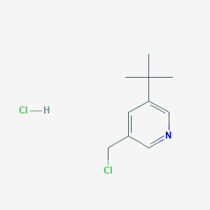 molecular formula C10H15Cl2N B2562652 3-Tert-butyl-5-(chloromethyl)pyridine hydrochloride CAS No. 2172497-85-5