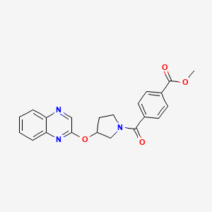 Methyl 4-[3-(quinoxalin-2-yloxy)pyrrolidine-1-carbonyl]benzoate