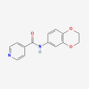 molecular formula C14H12N2O3 B2562661 N-(2,3-Dihydro-benzo[1,4]dioxin-6-yl)-isonicotinamide CAS No. 302806-34-4