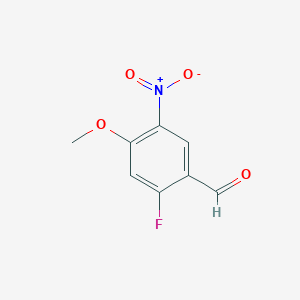 molecular formula C8H6FNO4 B2562667 2-Fluoro-4-methoxy-5-nitrobenzaldehyde CAS No. 586412-86-4