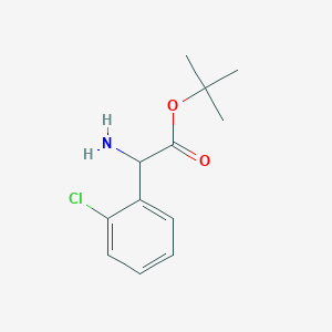 molecular formula C12H16ClNO2 B2562670 Tert-butyl 2-amino-2-(2-chlorophenyl)acetate CAS No. 2248259-04-1