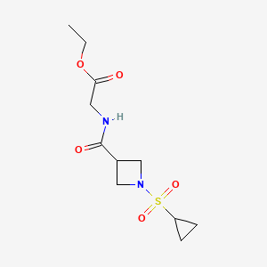 Ethyl 2-(1-(cyclopropylsulfonyl)azetidine-3-carboxamido)acetate