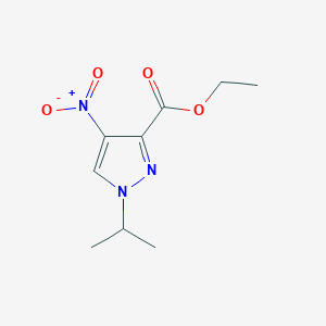 molecular formula C9H13N3O4 B2562684 Ethyl 1-isopropyl-4-nitro-1H-pyrazole-3-carboxylate CAS No. 1356543-42-4