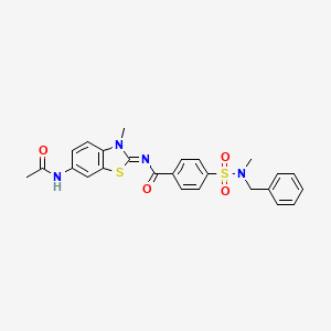 molecular formula C25H24N4O4S2 B2562685 N-(6-乙酰氨基-3-甲基-1,3-苯并噻唑-2-亚甲基)-4-[苄基(甲基)磺酰胺基]苯甲酰胺 CAS No. 851080-29-0