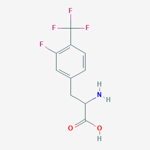 molecular formula C10H9F4NO2 B2562686 2-氨基-3-[3-氟-4-(三氟甲基)苯基]丙酸 CAS No. 1215491-31-8