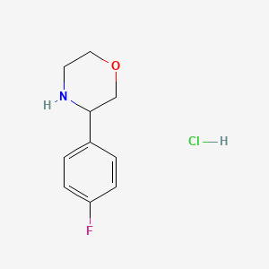 molecular formula C10H13ClFNO B2562687 3-(4-Fluorophenyl)morpholine hydrochloride CAS No. 1017396-52-9; 1185045-95-7