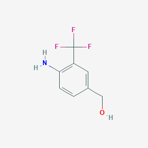 molecular formula C8H8F3NO B2562721 (4-Amino-3-(trifluoromethyl)phenyl)methanol CAS No. 1416372-95-6